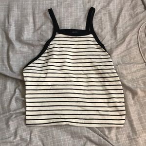 Black and White striped tank top